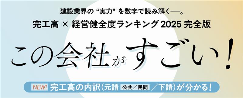 ［建設メディア］完工高ｘ経営健全度ランキング